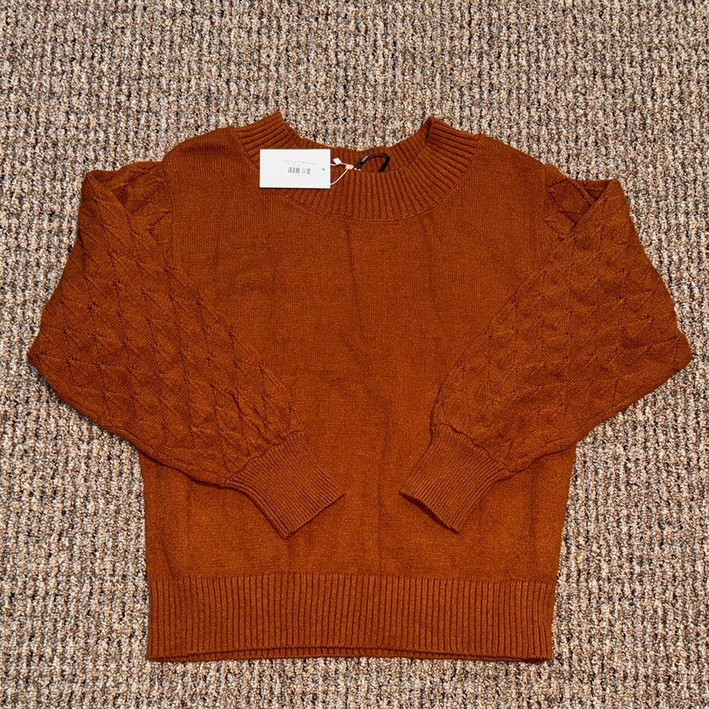 Coco + Carmen Warm Terracotta Sweater
